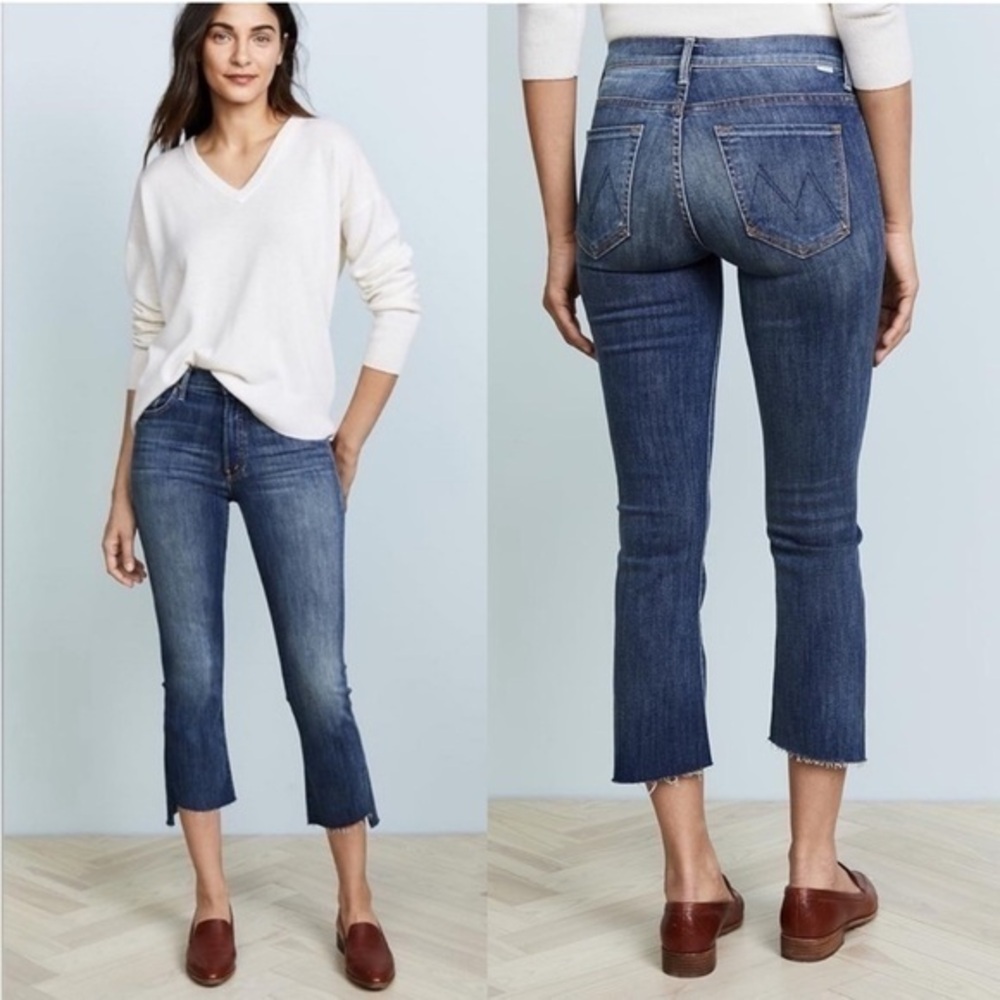 Mother Jeans Insider Crop Step Fray in Not Rough Enough